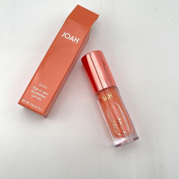 Joah Top It Off Plumping Lip Oil Set Bellini & Bubbly 3.8g Moisturizing Gloss - Picture 2 of 5